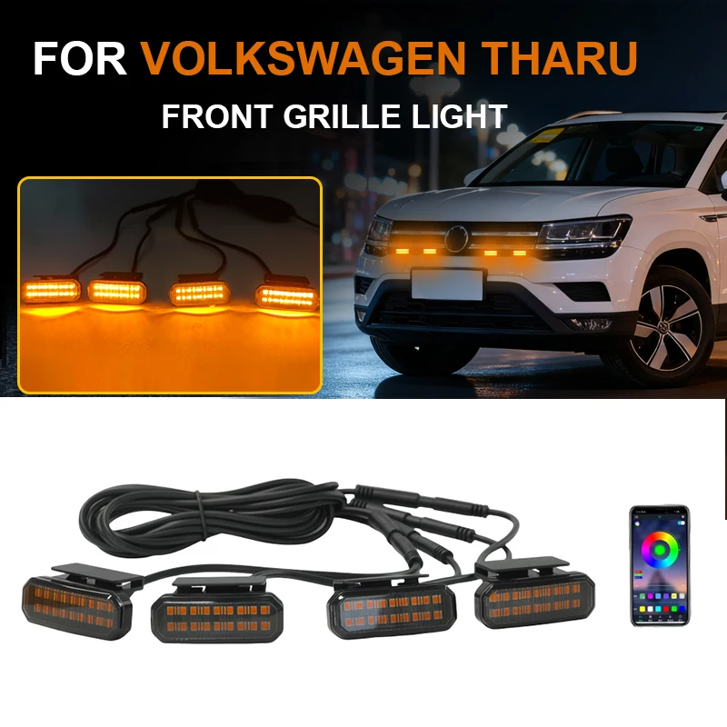 

LED Front Grille Light FOR VOLKSWAGEN THARU Car Daytime Running Light Wheel Eyebrow Lamp For Pickup Offroad 12V