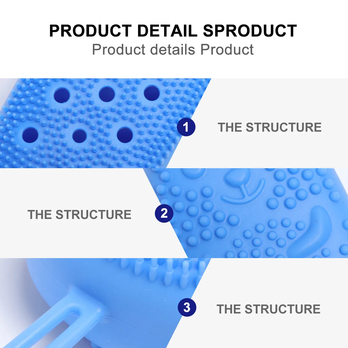 

Automatically Soak Silicone Bath Brush Shower Brush Back Scrubber Portable Soap Storage Tool Sky Blue for Home Bathroom Hotel