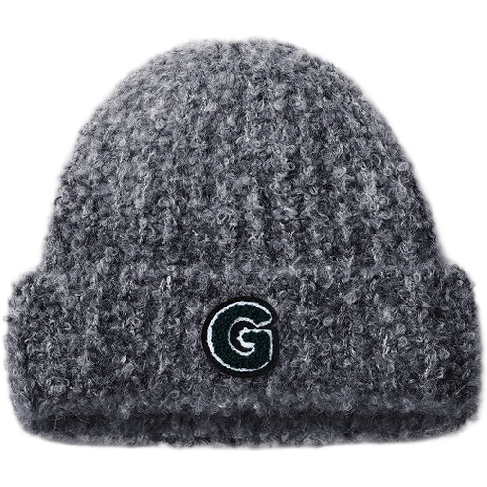 

Шерстяная шапка-боб, женская вязаная шапка с градиентом на зиму, толстая и теплая стильная универсальная шерстяная шапка для улицы