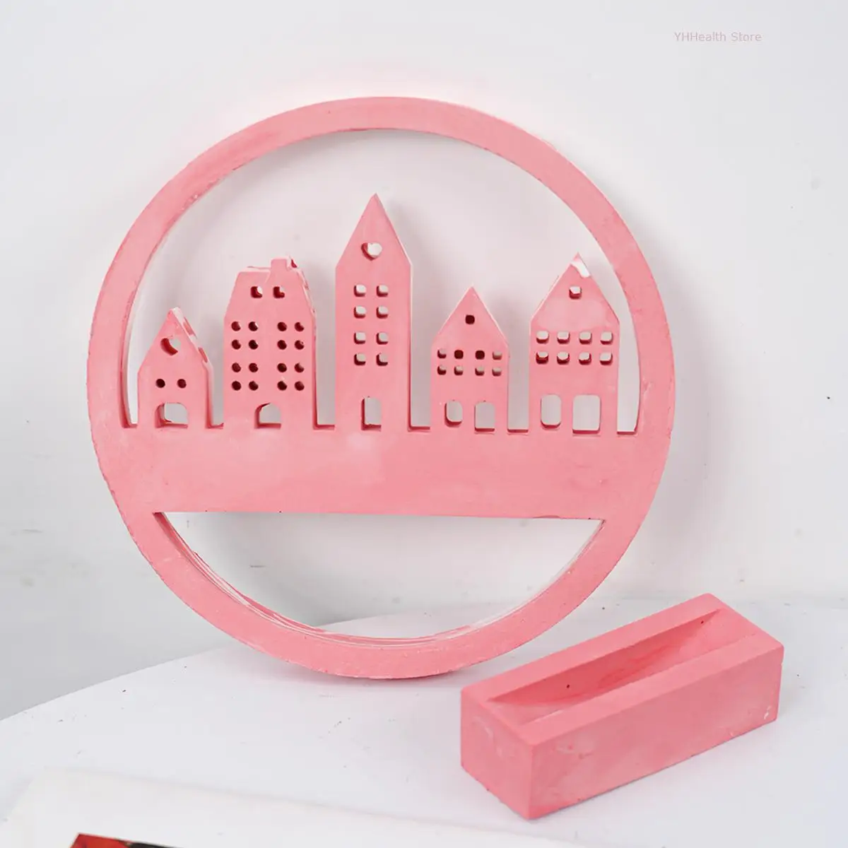 House Ornament Mould 3D Silicone Mold Casting Tools DIY Handmade Gypsum Drip Glue House Series Pendant Resin Molds Craft Gifts