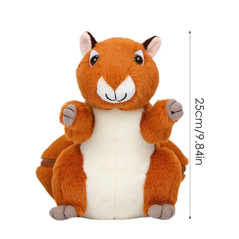 Juguete de peluche con diseño de ardilla para niños, suave y cómodo, Animal de dibujos animados, ardilla, regalo de cumpleaños y Navidad