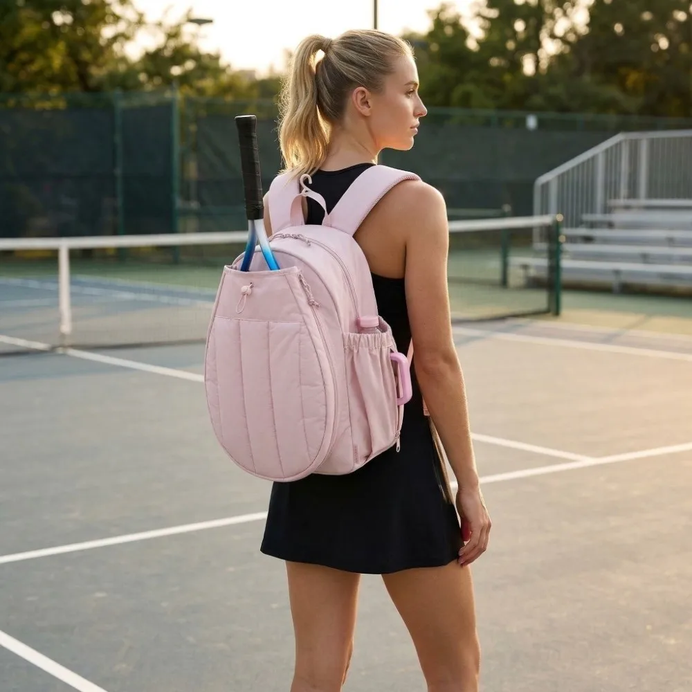large-capacity-tennis-backpack-adjustable-waterproof-pickleball-racket-bag-with-shoes-bag-comfortable-pickleball-paddle-cover