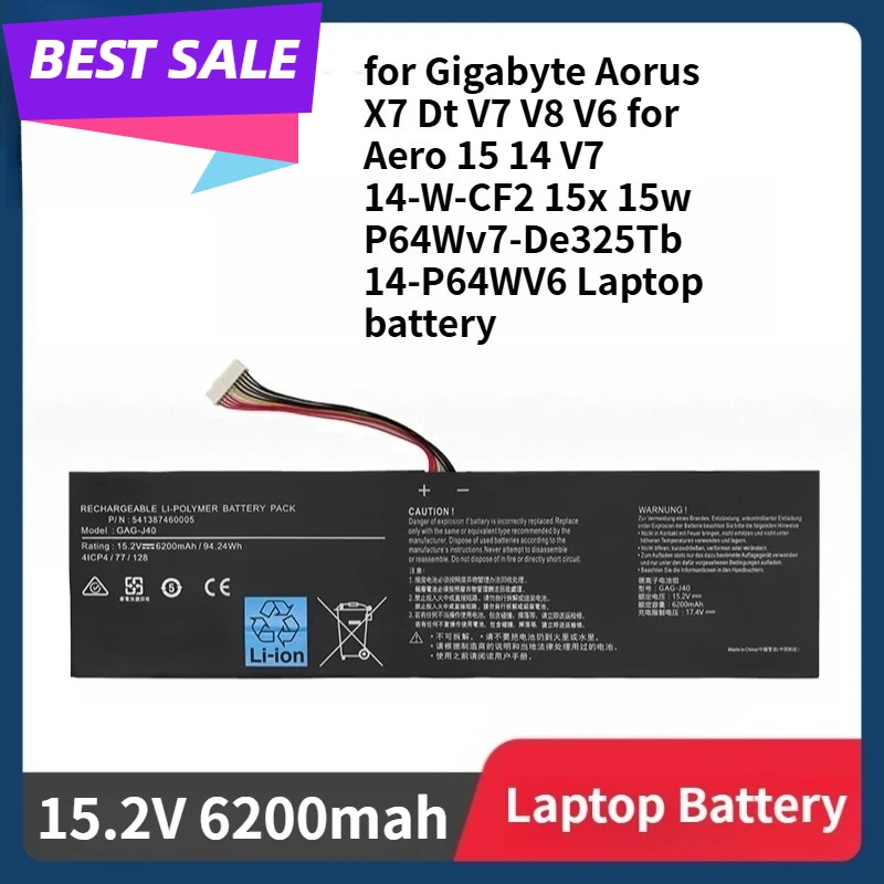 

For Gigabyte Aorus X7 Dt V7 V8 V6 for Aero 15 14 V7 14-W-CF2 15x 15w P64Wv7-De325Tb 14-P64WV6 Laptop Battery