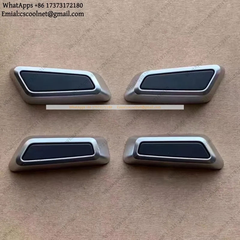 Chrome Seat Adjustment Switch Button Trim Cover For Audi A3L Q3 A6L C8 A5L B10 e-tron 4KD Auto Interior Accessories
