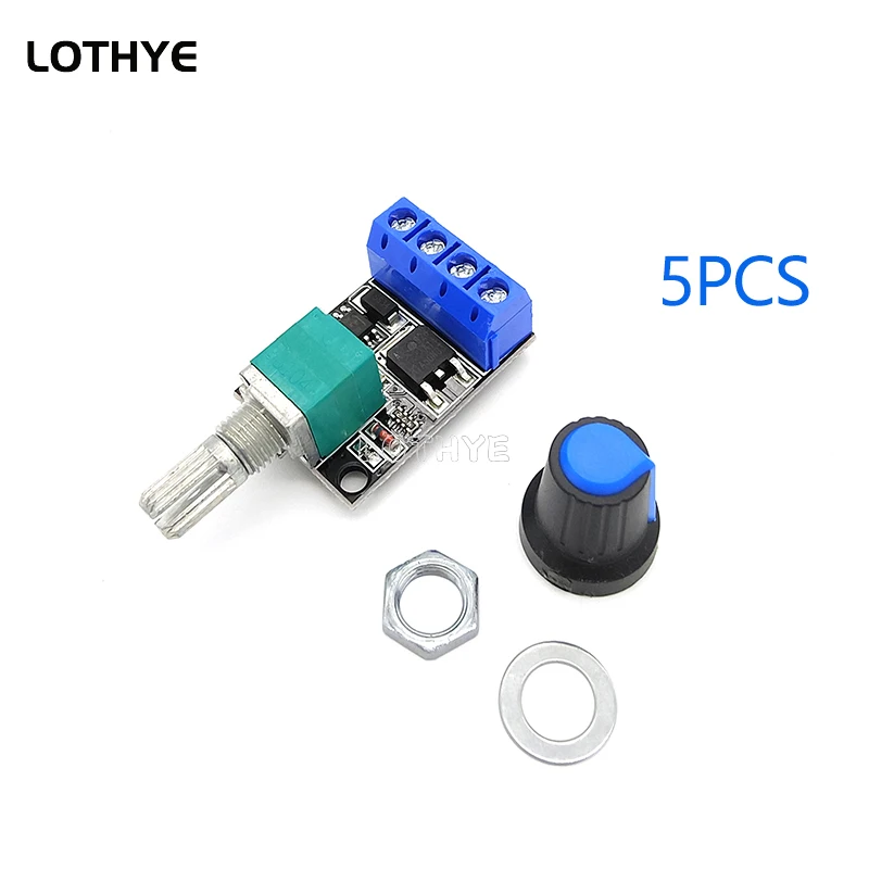 5PCS Voltage Regulator PWM 5V 12V 10A DC Motor Speed Controller Governor Stepless Speed Regulator LED Dimmer Power Controller