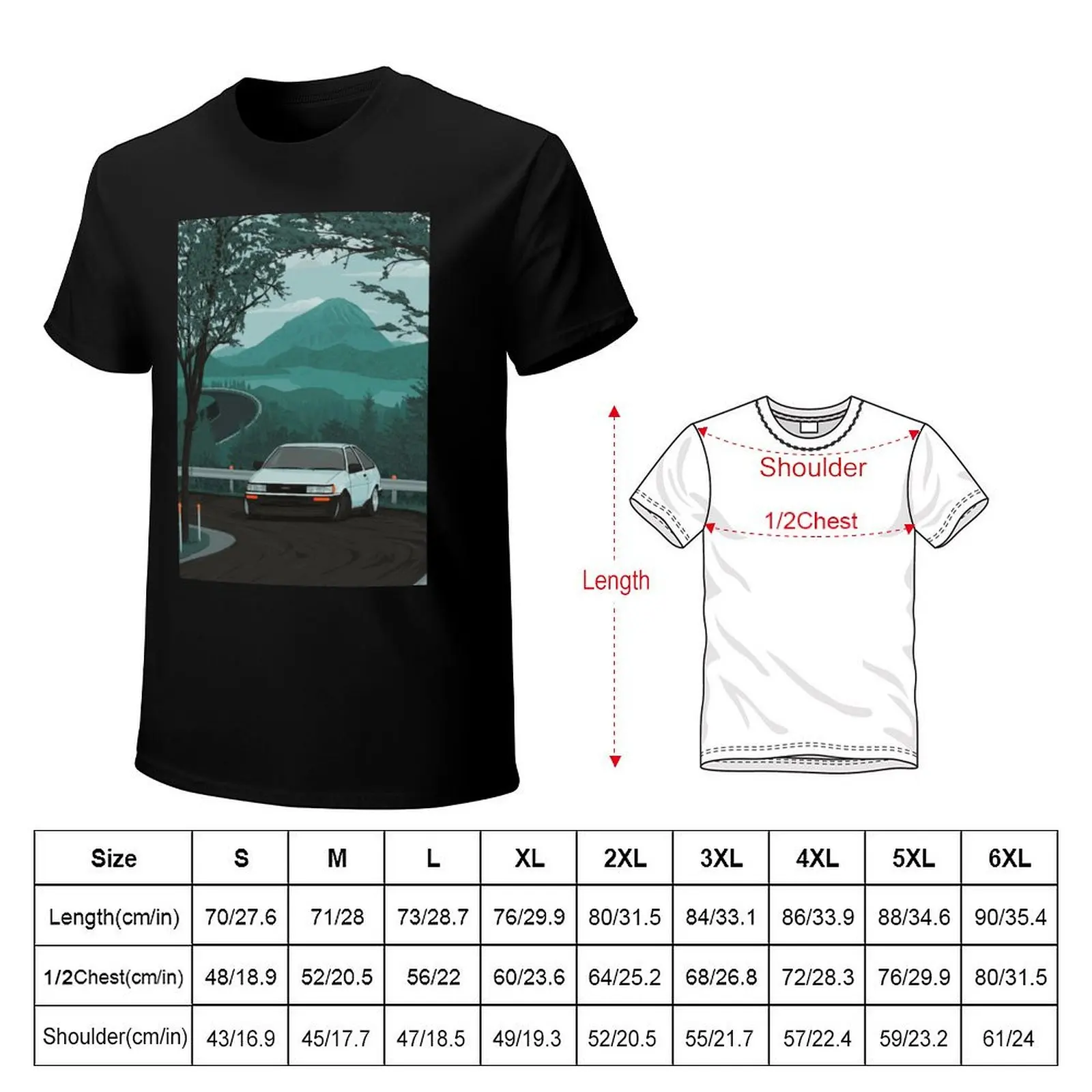 AE86 Corolla touge drift T-Shirt printed t shirts for man T-Shirt