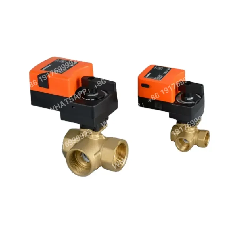 24V 3 Way 2 Inches Motorized Brass Control Valve Electric Actuator Water Ball Valve