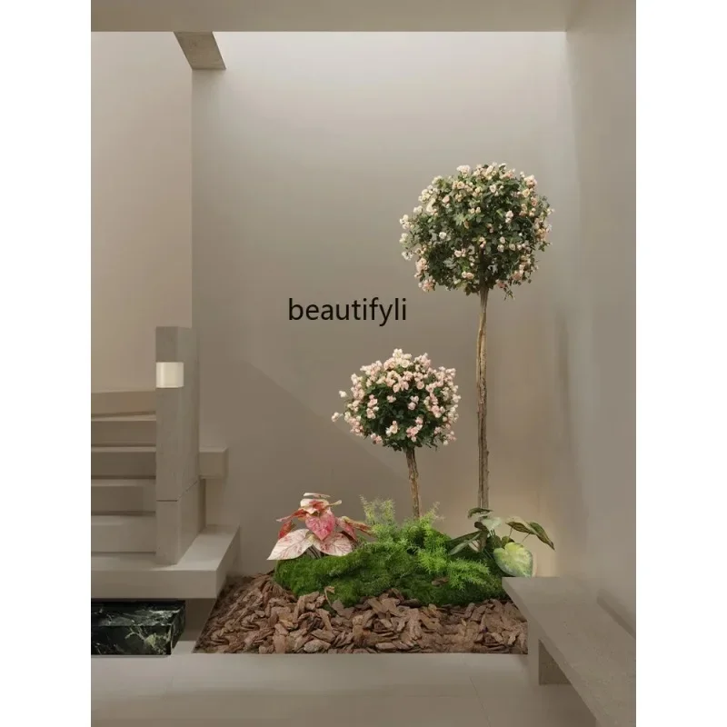 Y029  Simulated green plant flower ball tree landscape landscaping spherical fake plant indoor window decoration ornament bionic