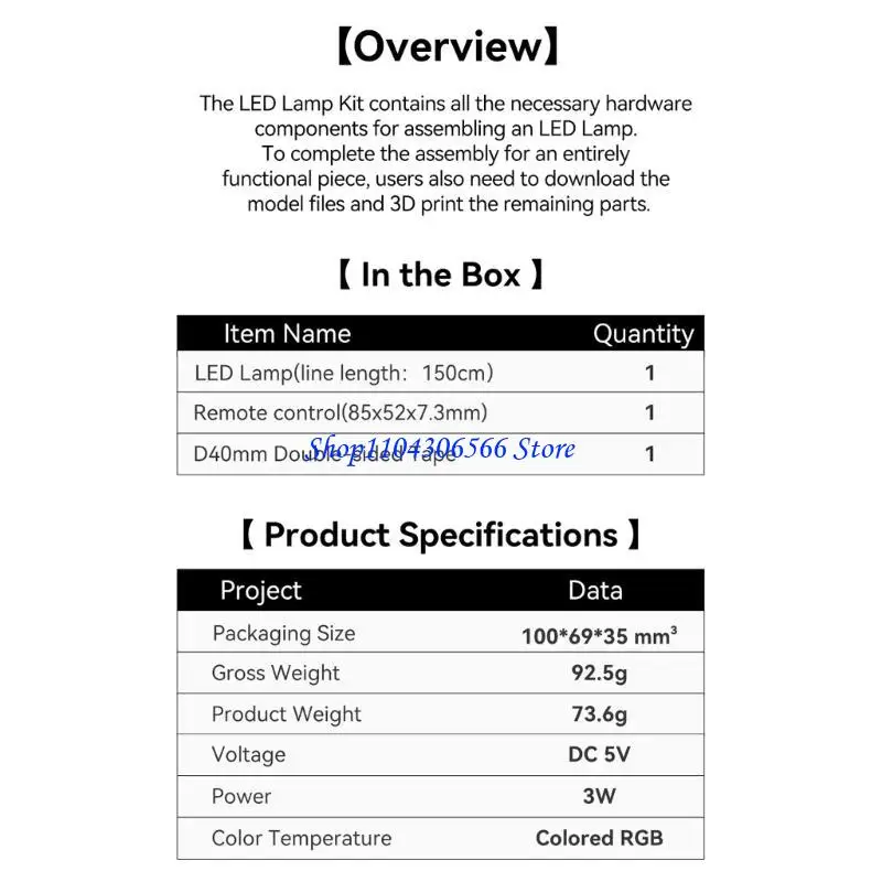 

02DD For Lab Led Lamp Light Led Light Part Model 3D Printing Parts Decors