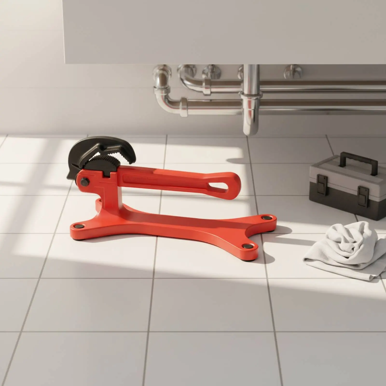 Self-Locking Pipe Wrench Portable Self-Adjusting Pipe Wrench Hand Tool Heavy Duty Anti-Slip Teeth for Workshop view 3