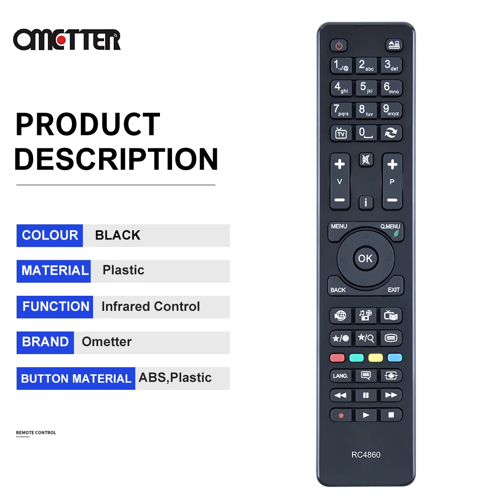 RC4860 adatto per telecomando Hitachi TV Telefunken 32 muslimb/muslimex PXPE