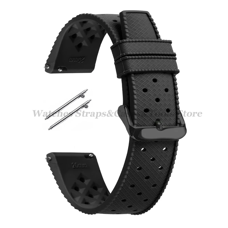Tropisches Silikon-Uhrenarmband, Schnellverschlussarmband, 18 mm, 20 mm, 22 mm, für Oris für Seiko für Citizen, Gummi-Tropic-Smartwatch-Armbänder