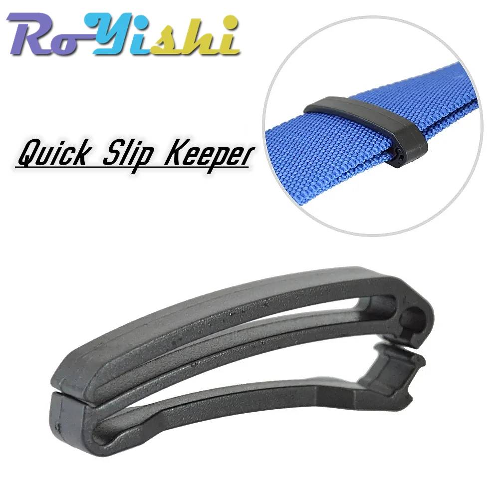 10 Pcs/Pack Quick Slip Keeper Buckle End Clip Slider Black For Molle Tactical Backpack Adjusting Strap Webbing 15-50mm