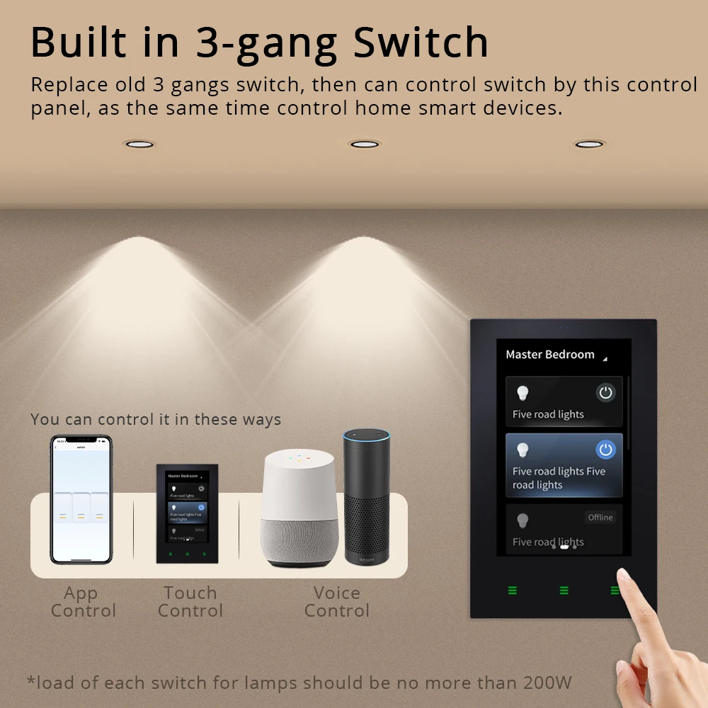 Imagem -04 - Zemismart-tuya Smart Central Control Eua Touch Lcd Panel Hub Zigbee sem Fio Painel Multi-controle Smart Life App