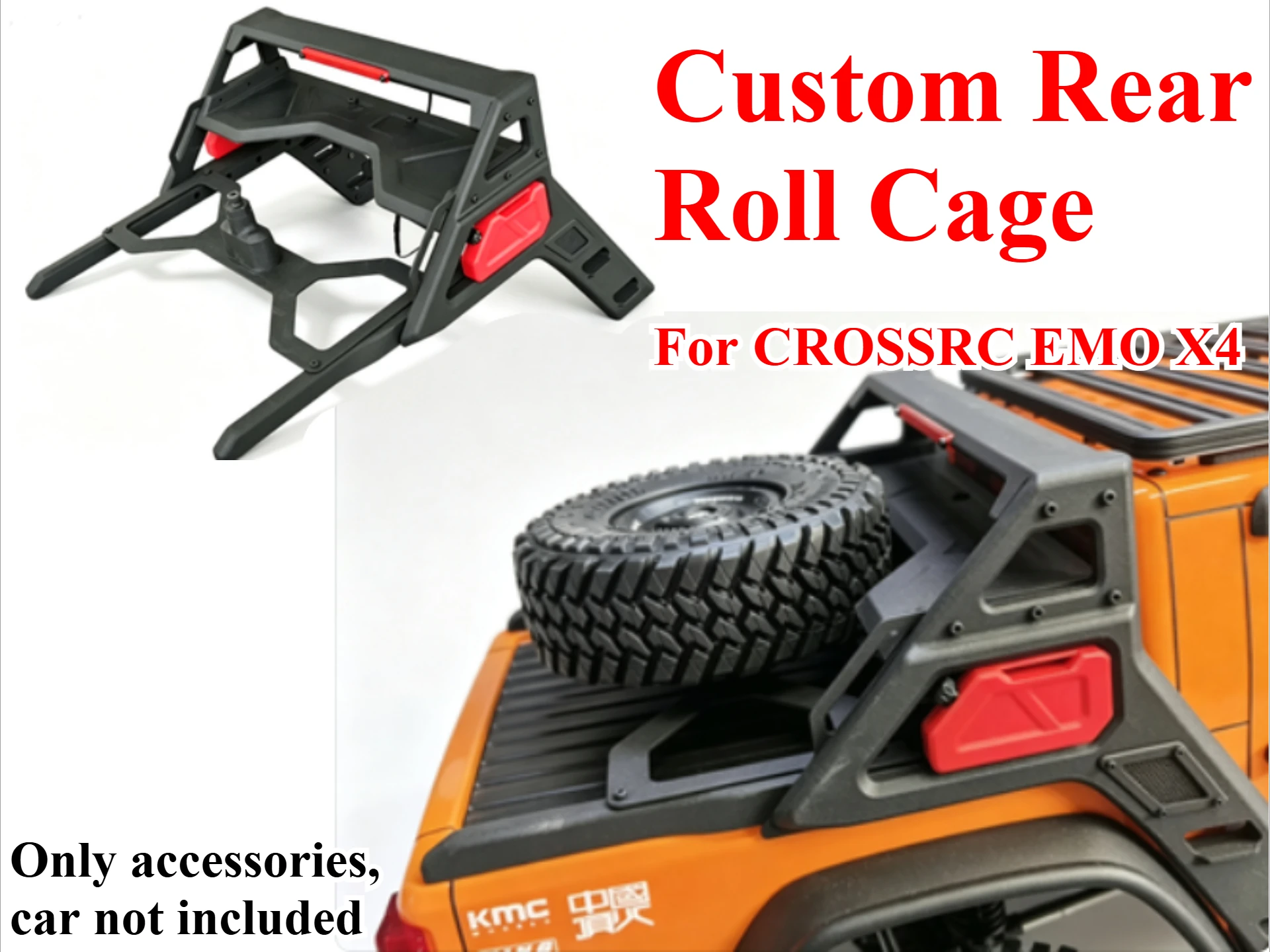 For CROSSRC EMO-X4 1/8 RC Crawler Custom Simulation Roll Cage Scale Off-Road Appearance Upgrade Hobby Accessories