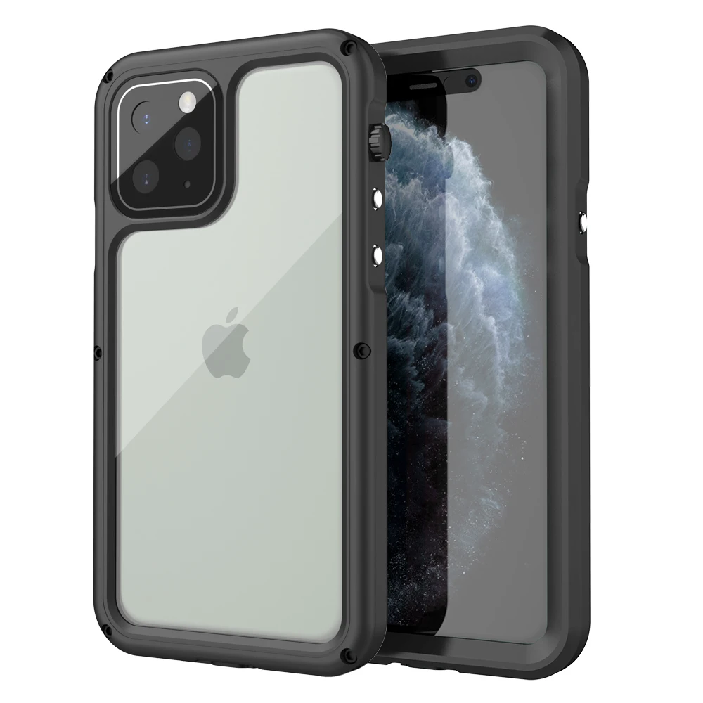 

IP68 Waterproof Shock Dirt Metal Armor Cover Phone Case for iPhone X XS XR XS Max 2m 30 mins Proof Water Case For iPhone 11 Pro