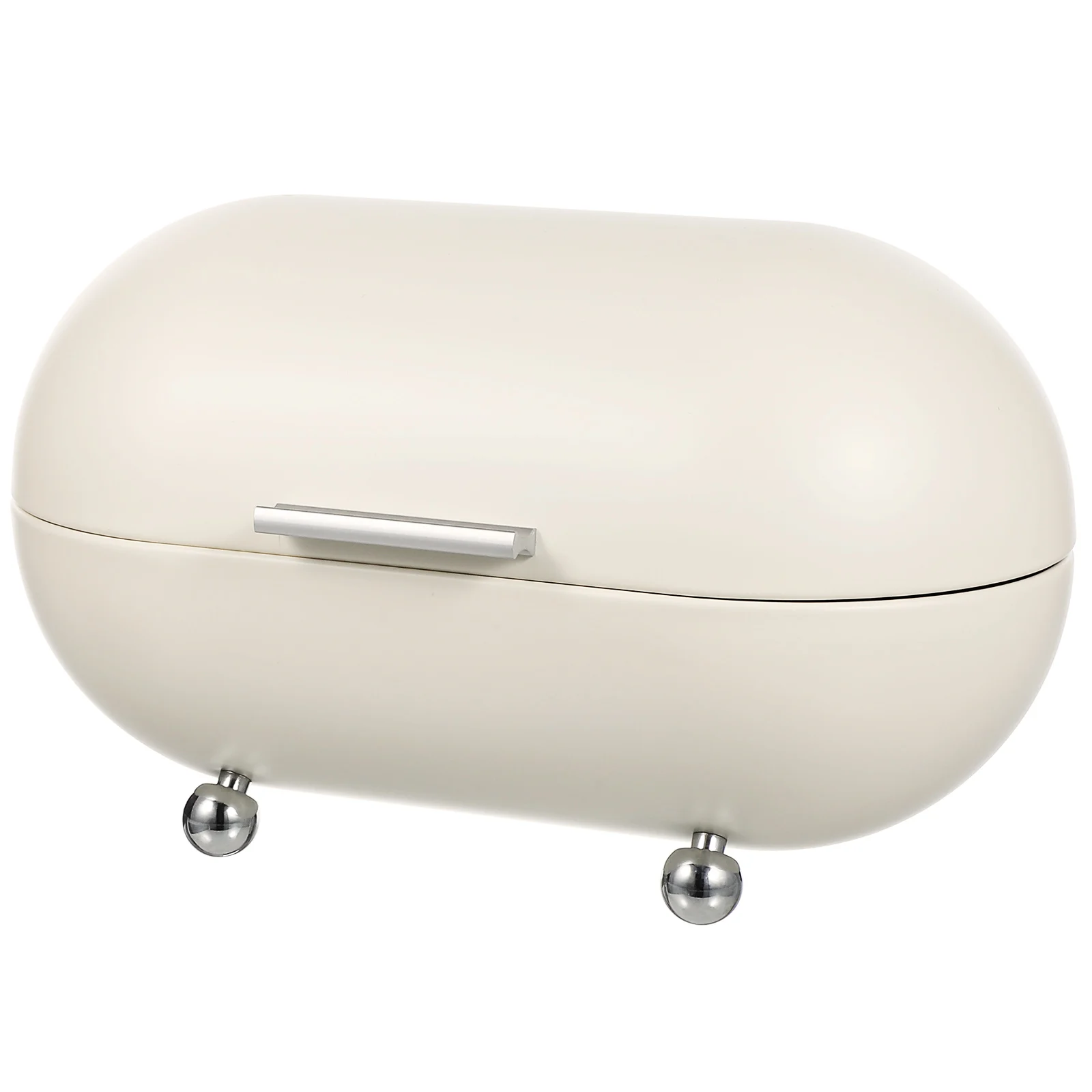 

Bread Box Desktop Storage Container White Metal Bread Holder Milk Pig Style Retro Home Kitchen Organization