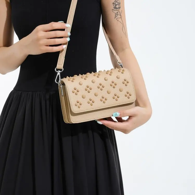 Bolso de mujer 2025, nuevo producto, bolso de mano Retro Liuding de gran capacidad, bolso de un hombro para axila, bolso de mensajero portátil de tendencia