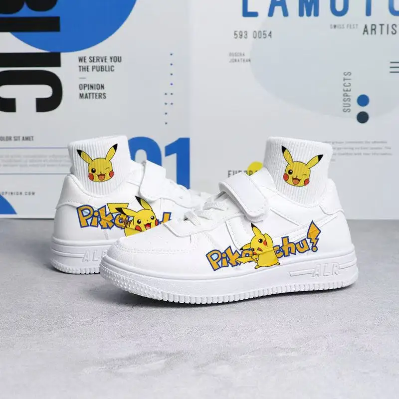 drop shipping 2025 new spring winter Doraemon Pikachu cartoon plus big size white children canvas shoes student shoes for women