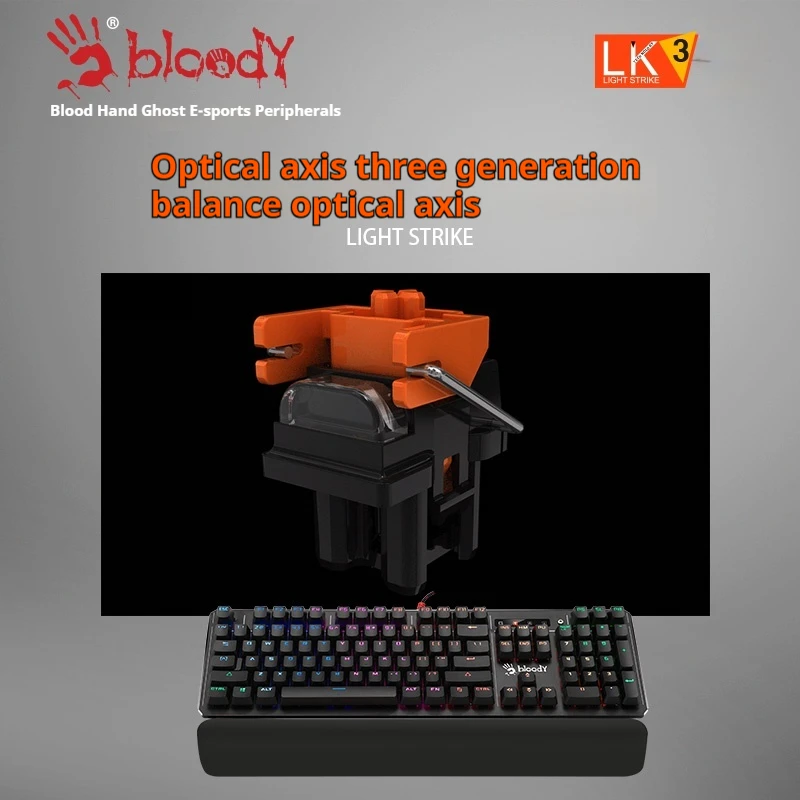 A4tech Bloody Ghost B975 E-Sports Game Mechanical Keyboard Backlight GameOffice MultiScene Suitable keyboards gaming Wrist brace