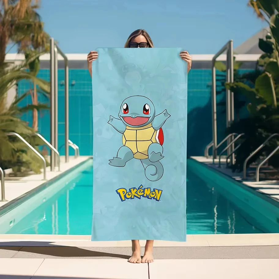 P-Pokemon Towel Multi Size, Quick Dry Absorbent Soft for Swimming Camping Spa Sauna Travel Home Birthday Gift for Kids Fans