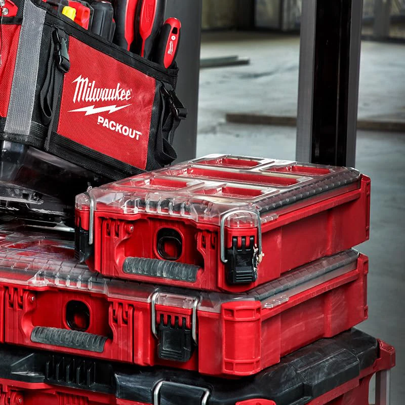 Milwaukee 48-22-8435 PACKOUT Tool Deposit Box 5 Compartments Small Parts Storage Organizer Box