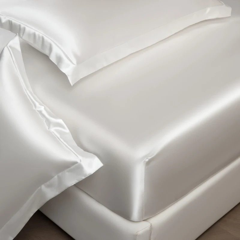New Satin Fitted Sheet European Style Rayon Mattress Cover Elastic Band Bed Sheet King 140x200 160x200 No Pillowcase Beddings