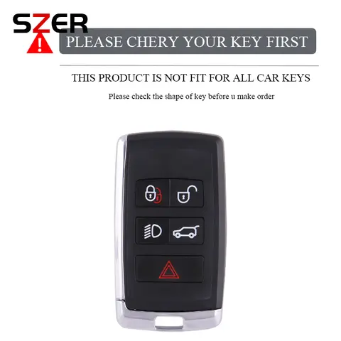 Car Key Case Cover For Jaguar XF XJ XE S-Type F-Type X-Type F-Pace I-Pace E-Pace Android XFR XKR Zinc Alloy Leather Keychain 10 best sales jaguar f pace key case - №7