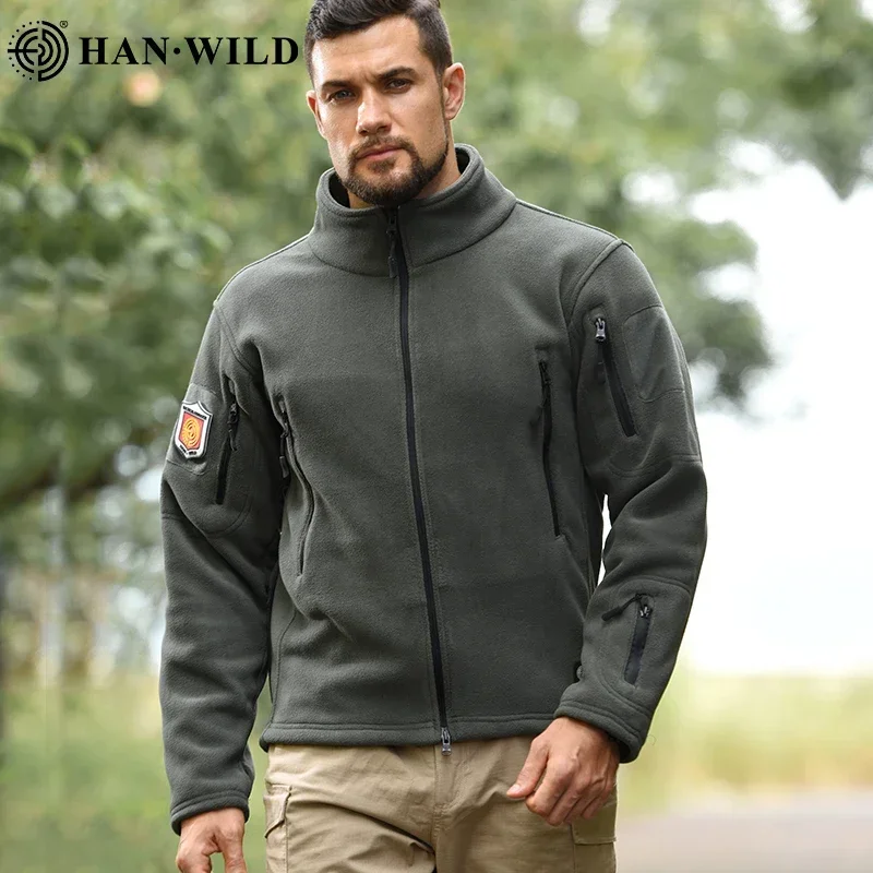 

Men's Jacket Soft Fleece Tactical Jackets man Safari Zipper Men US CP Camo Jacket Tactic Coat Airsoft Hunting Clothes