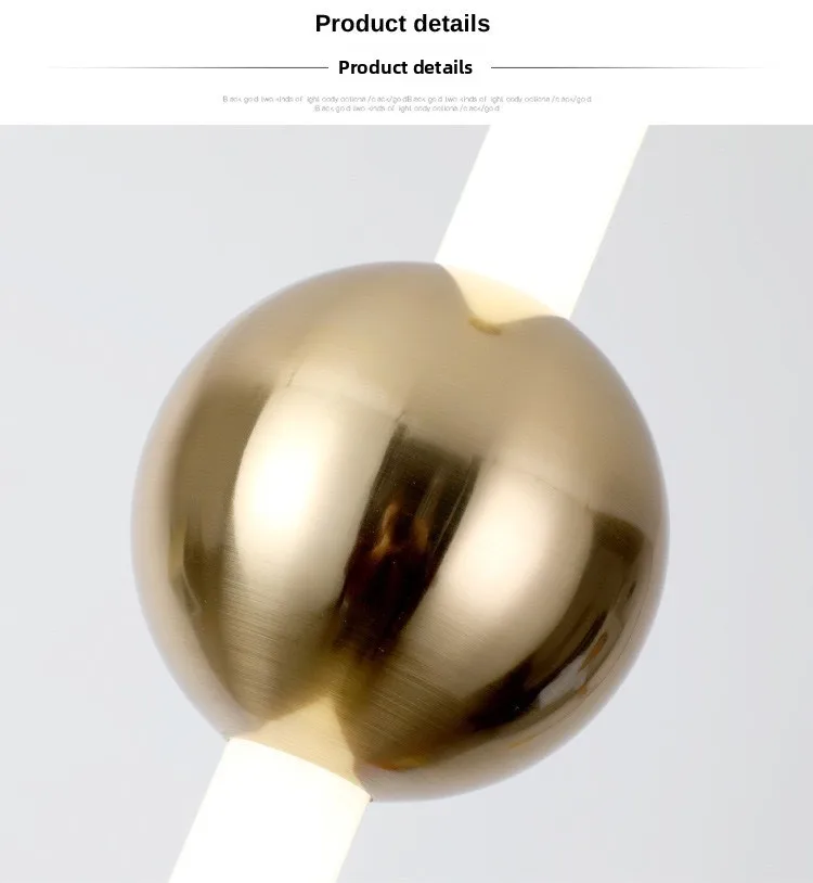 Candelabro de noche largo de diseño minimalista moderno, combinación horizontal y vertical creativa simple, bola luminosa para dormitorio