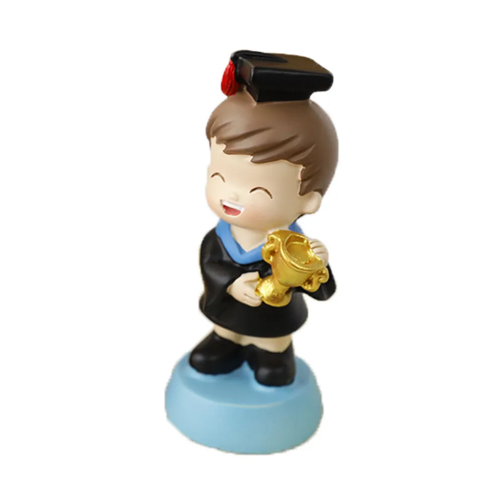 

Graduation Toppers Realistic Resin Statue Cartoon Doctor Home Decor Bedroom nament Cake Decor Photo Props Student Sculpture