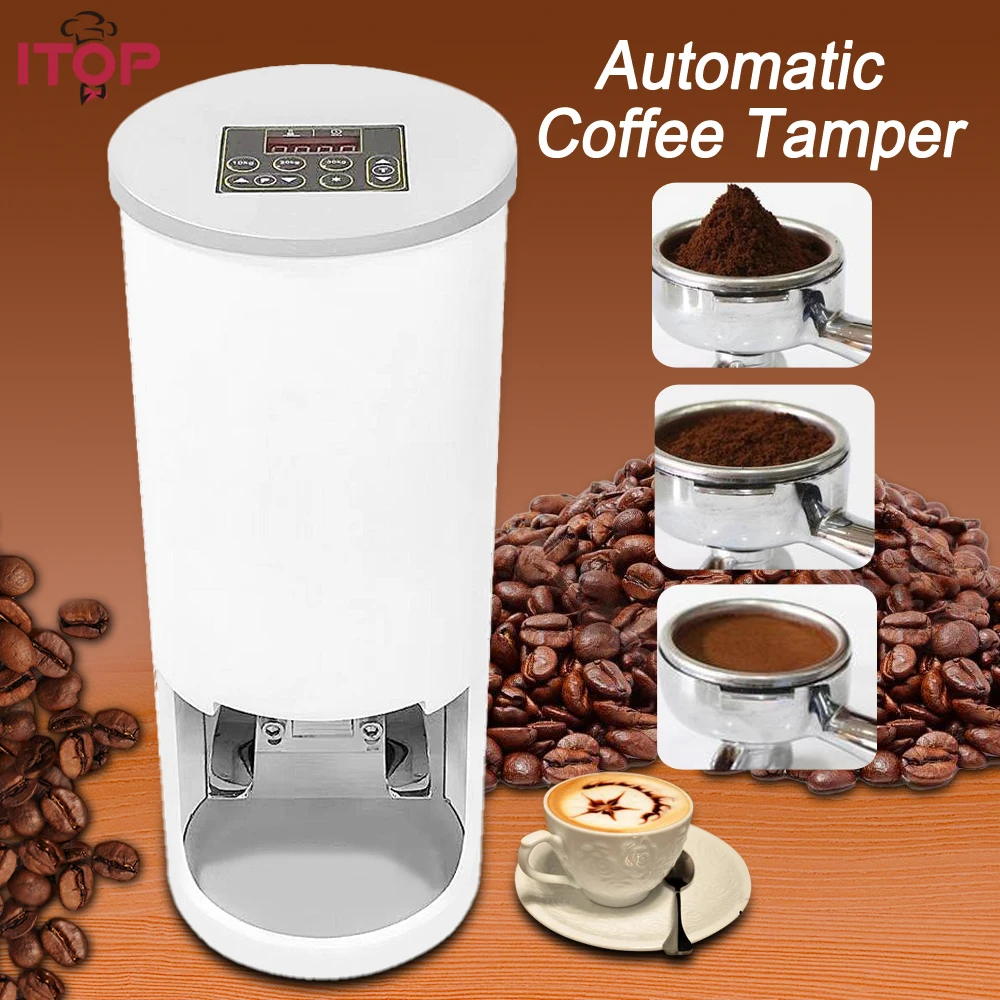 

ITOP Automatic Coffee Tamper Machine 58/58.3/57mm Electric Espresso Coffee Power Tamper Efficient Cafe Aluminum Alloy Equipment