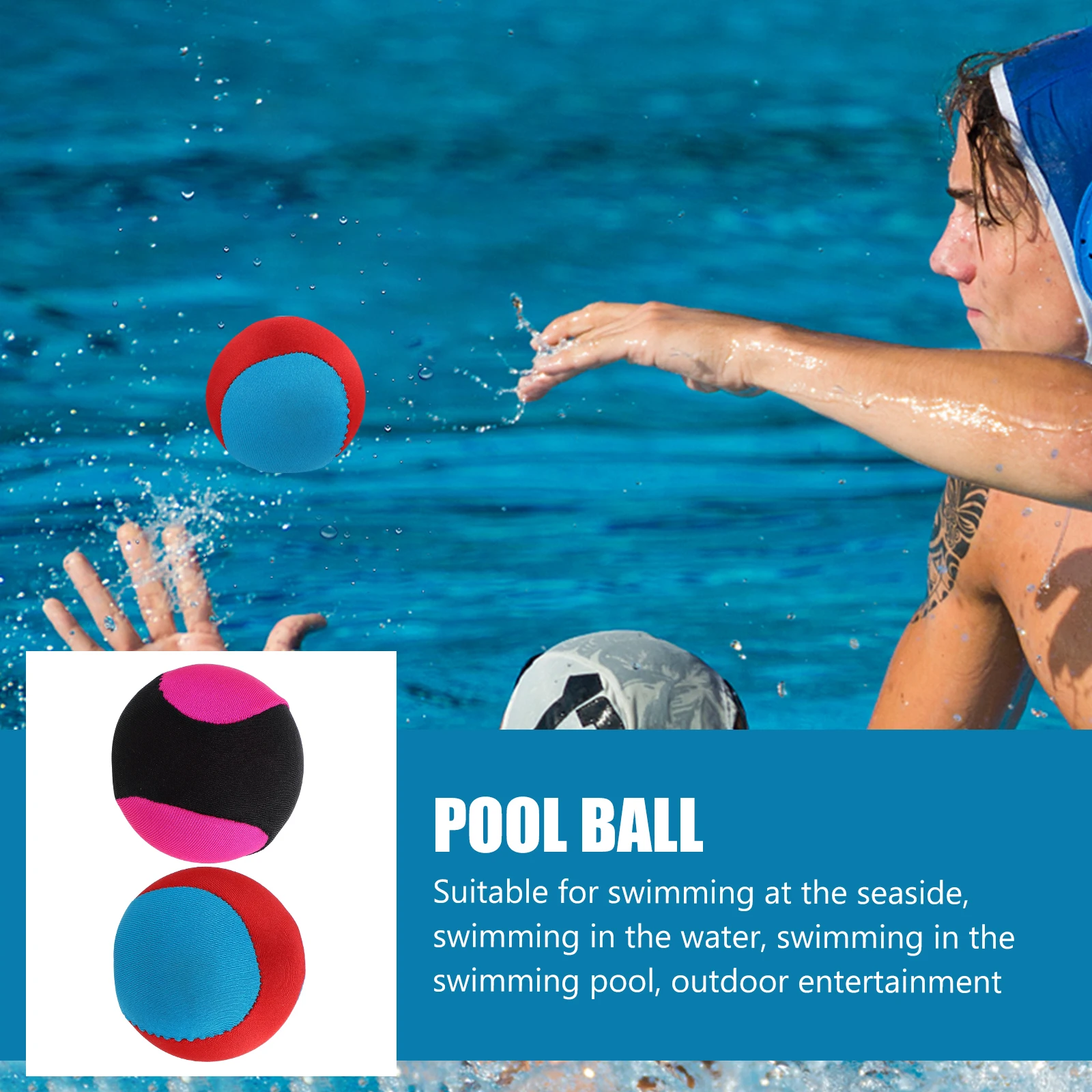 

Premium 6Cm Elastic Bouncy Toy Pool Play Inflatable Fun Sport Game 2Pcs