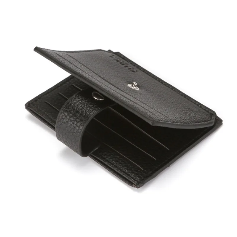 المحمولة سوبر سليم لينة المحفظة بو الجلود البسيطة بطاقة الائتمان المحفظة محفظة حاملي بطاقات الرجال النساء أسود رقيقة محفظة صغيرة قصيرة #4