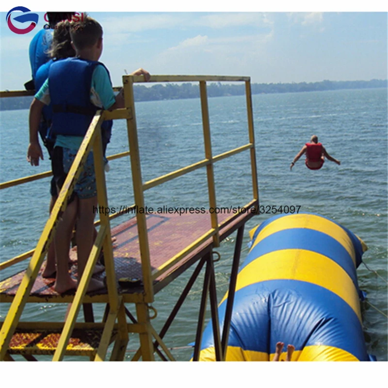 Water Park Equipment Rental 0.9Mm Pvc Inflatable Water Bungee Bag,7*3M Inflatable Water Blob For Lake