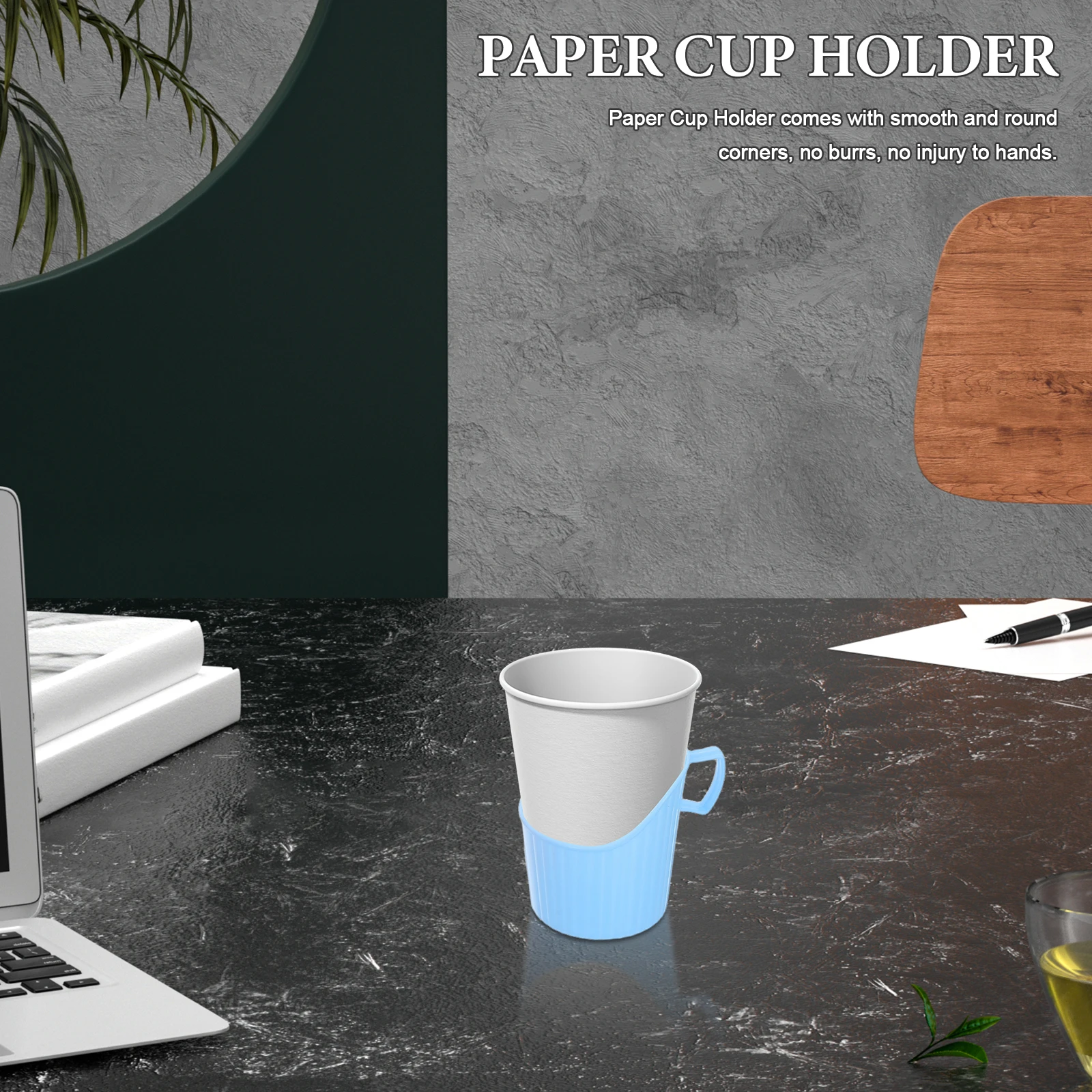 

20 шт., противоожоговая подставка для чашек для горячего кофе, держатель для кружки, одноразовые держатели для чая, душа, бумага, нескользящая