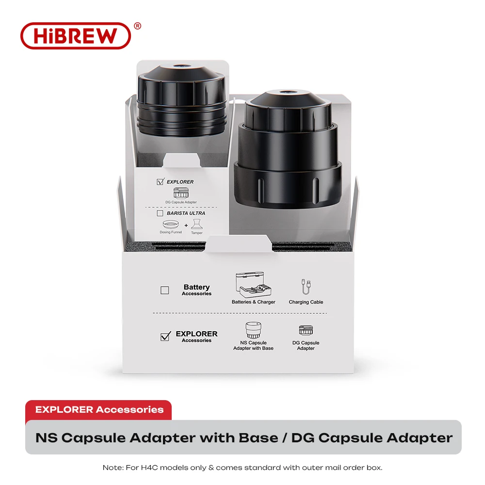 HiBREW H4C Tragbare Espresso-Kaffeemaschine 51MM oder 58MM Barista Bottomless Kit IMS Filterkorb Nes DG Kapsel