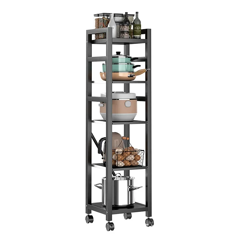 

Kitchen crevice rack Floor-to-ceiling multi-functional pot rack Household storage rack