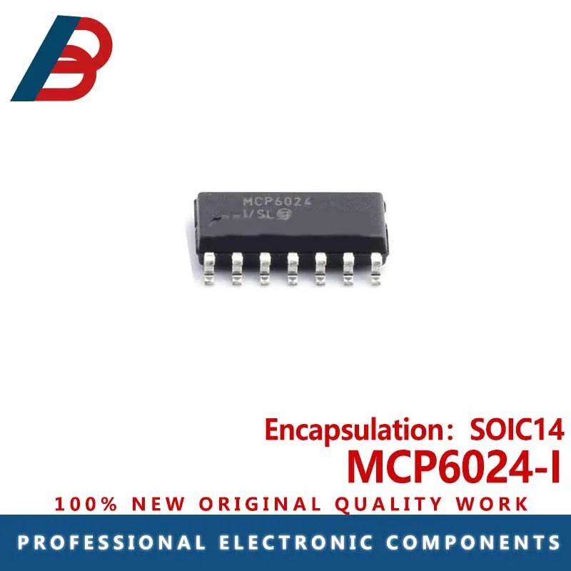 

5pcs MCP6024-I package SOIC14 four groups of precision operational amplifier chip