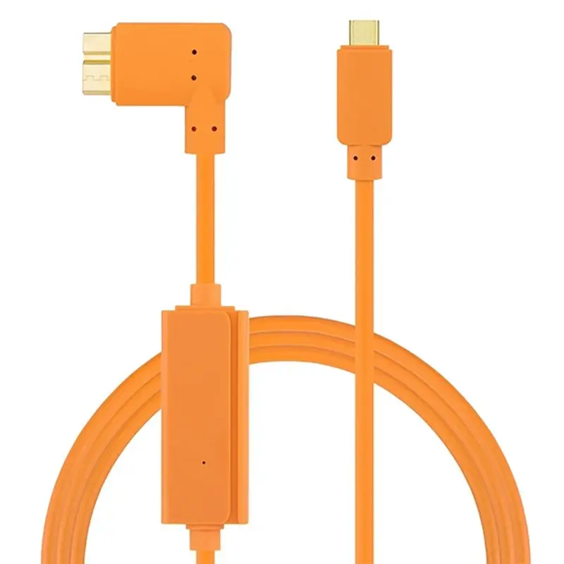 USB-C Right Angle To 3.0 Micro-B Cable, 15 Feet Length