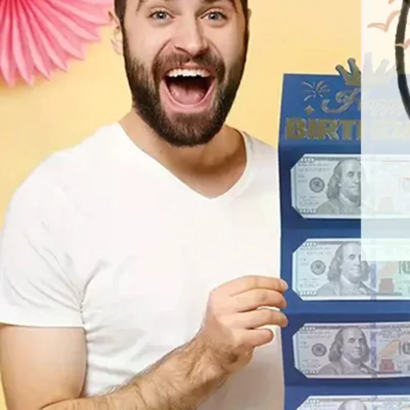 

1 Piece Birthday Cash Envelopes Money Birthday Card Folding Cash Holder Greeting Envelop Birthday Money Box For Kids Teens