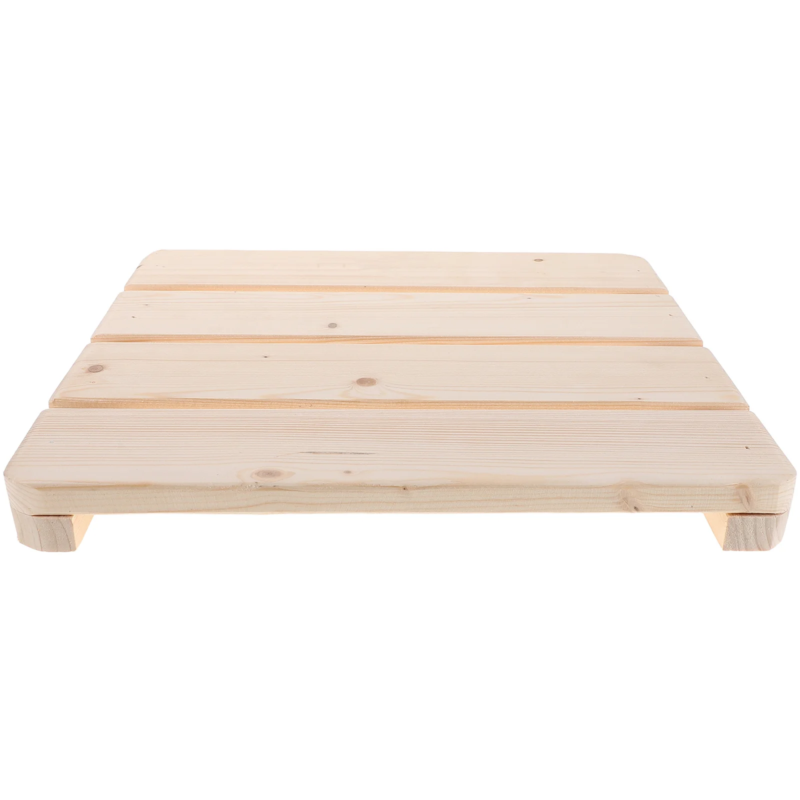 30X30Cm Solid Wood Bath Mat Natural Waterproof Non-Slip Shower Floor Platform For Steam Room Sauna Spa Pool Use