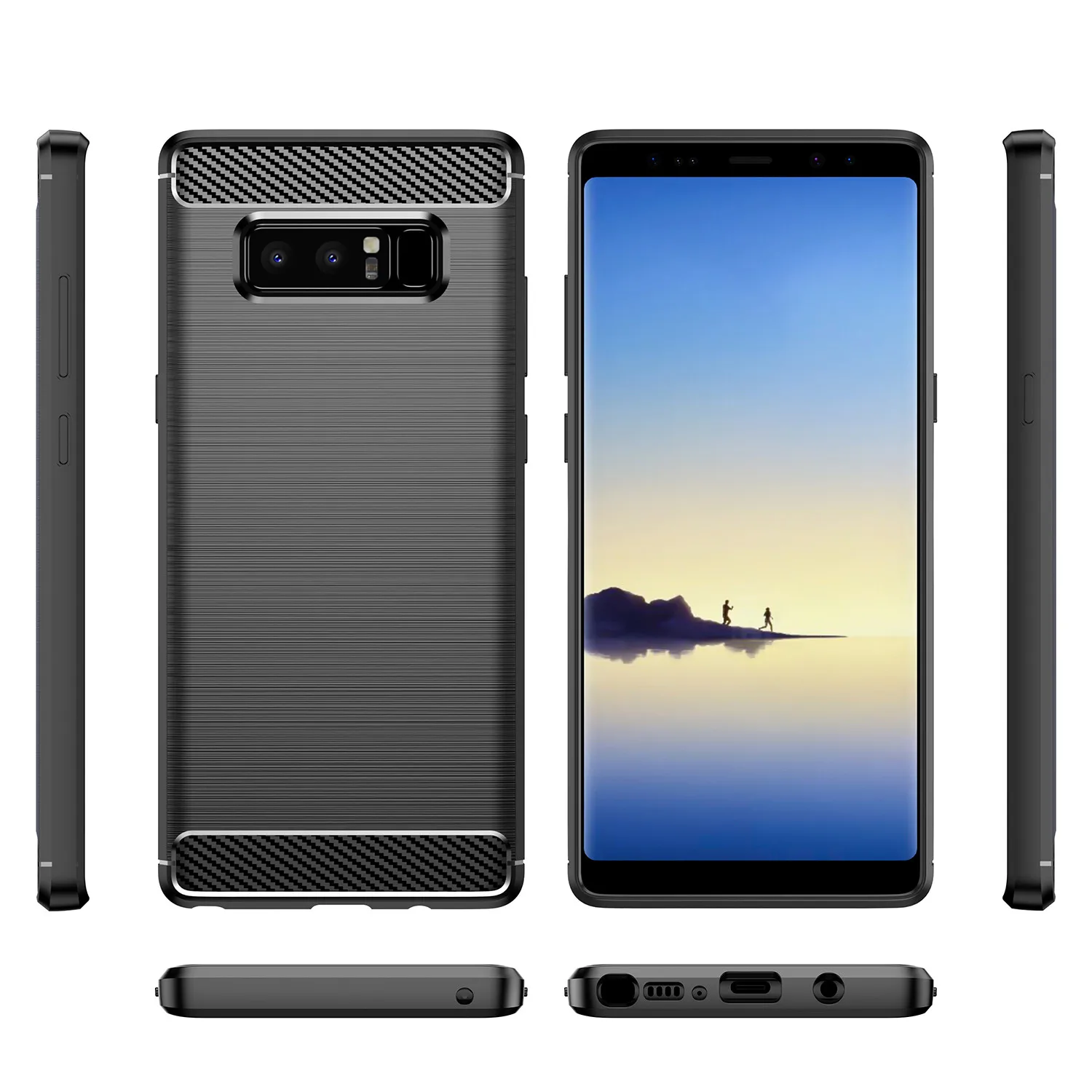 Frosted Case For Samsung Note 8 galaxy note9 Anti Shock Cover for Galaxy Note7 note fe Fan Edition Shockproof Carbon Fiber Cases