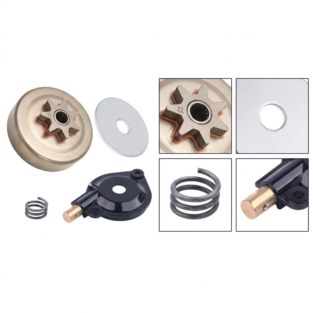 PR5020 For 50cc For Chainsaw Clutch Drum Oil Pump Set Wear Resistant Power Saw Replacement Assembly For Outdoor Wood Cutting