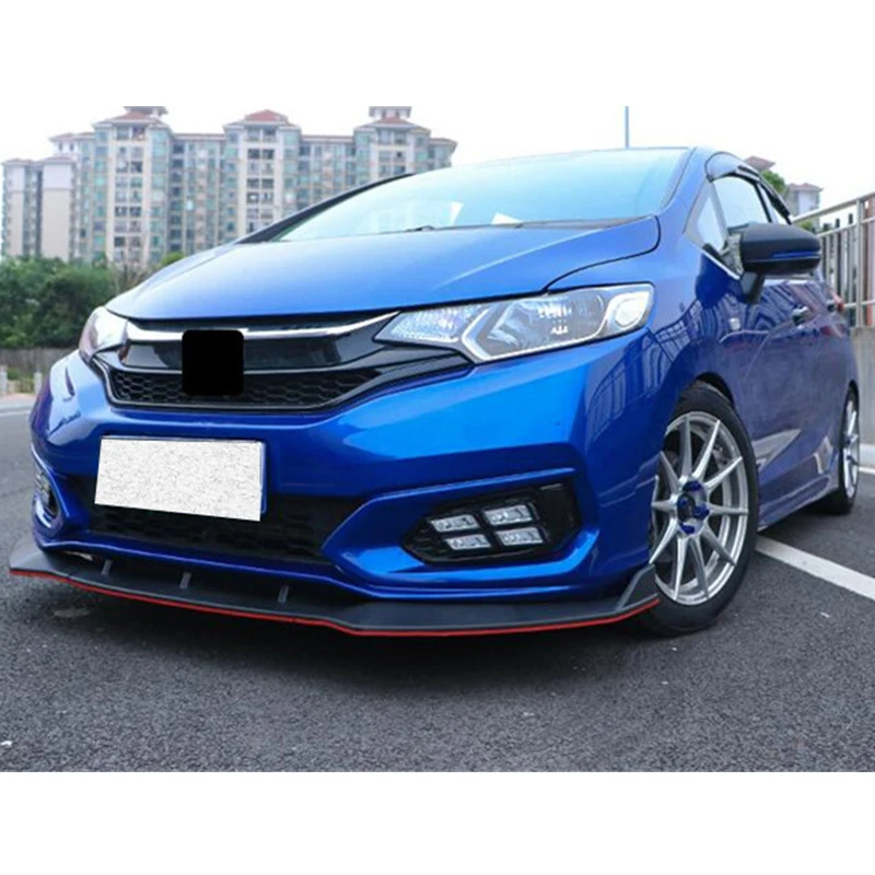 

For Honda Fit Jazz 2018 2019 2020 Year ABS Front Bumper Diffuser Lip Splitter Anti-Collision Accessories Body Kit
