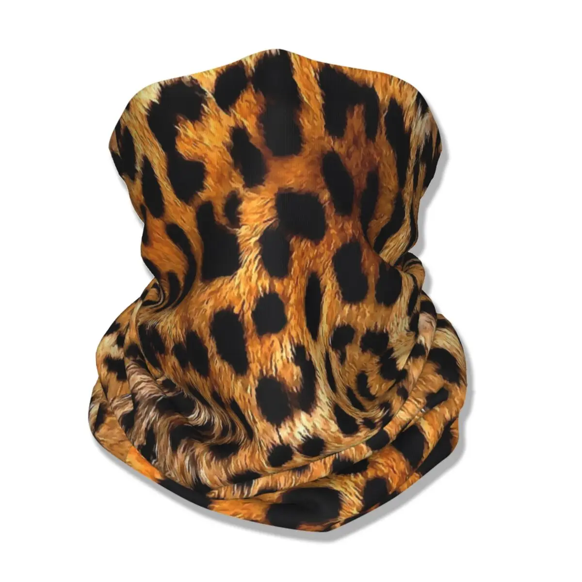 Vegan Leopard Skin Artistic Animal Print Bandana Neck Cover Printed Fur Leather Texture Mask Scarf Multi-use Headwear Adult