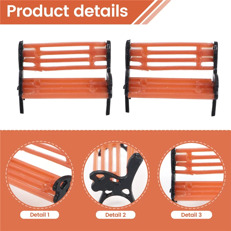 B05C-10Pcs نموذج قطار HO N O مقياس مقعد كرسي نموذج أريكة شارع بارك تخطيط الحرف البلاستيكية ، تخطيط الحديقة/السكك الحديدية