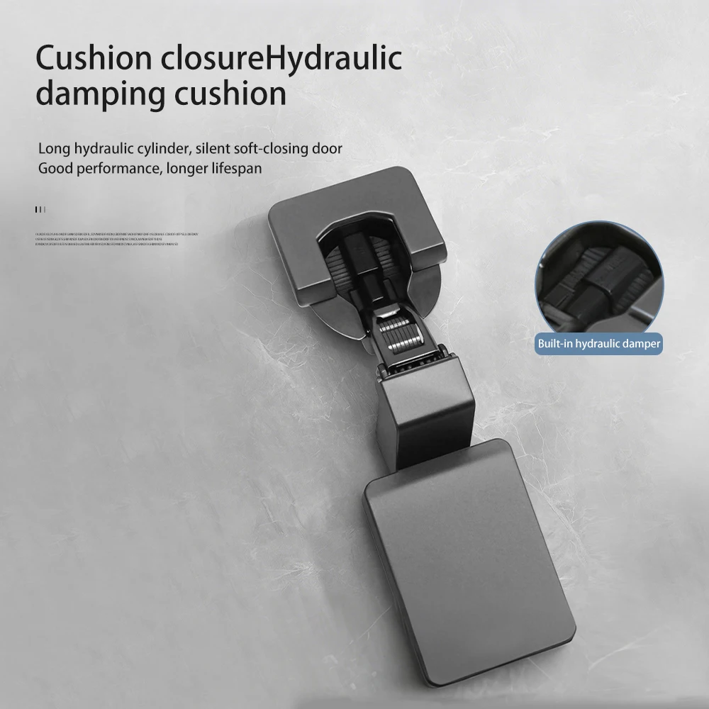 2 قطعة المكعب السحري فانتوم المفصلي الهيدروليكي المخفي جزءا لا يتجزأ من لوحة مسطحة الذراع القصيرة لخزانة خزانة الثلاجة وخزانة الأحذية