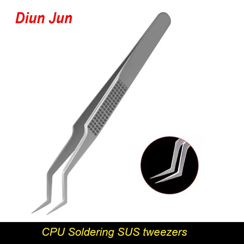 ST-20 Professional soldering tweezers Stainless steel electronic tweezers for PCB SMD IC chip CPU High Flying Line