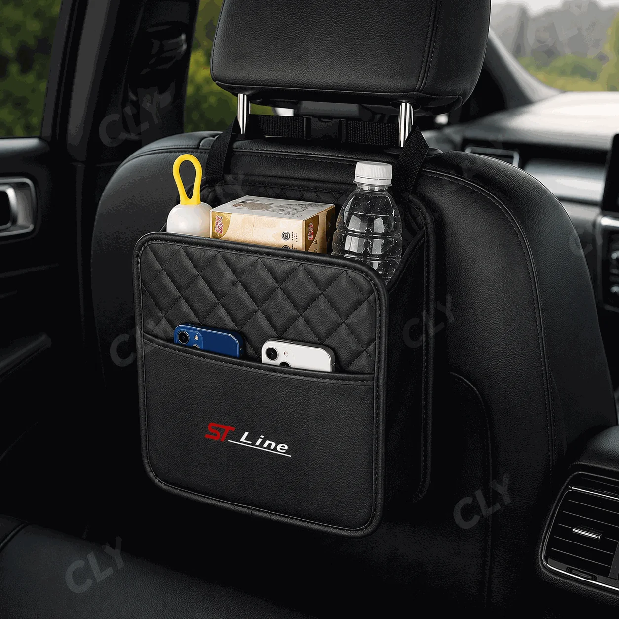 

Car Storage Bag Hanging Seat Back Tissue Water Cup for Ford ST-line Focus 2 3 Mondeo Ecosport Kuga Mk4 Fiesta Mk3 Accessories